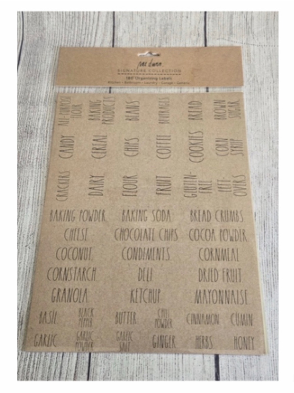 NEW Rae Dunn 180 Organizing Labels Kitchen